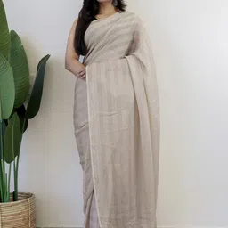 Anouk Rustic Striped Poly Georgette Ready to Wear Saree-picture-1