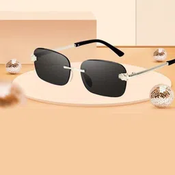 RICH CLUB Unisex Square Sunglasses with UV Protected Lens-image-11