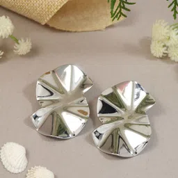 I Jewels Silver-Plated Contemporary Studs-image-46