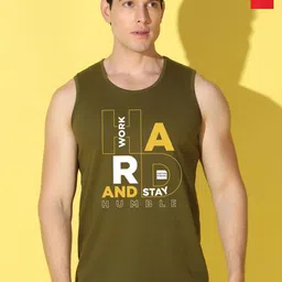 WOOSTRO Pack Of 2 Printed Ultra-Soft Gym Vests VWS26(HARD OLIVE)(HARD RED)-image-77