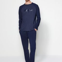 Trendyol Men Typography Printed Night suit-picture-27