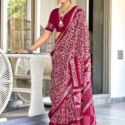 Pandadi Saree Batik Printed Block Print Sarees-49