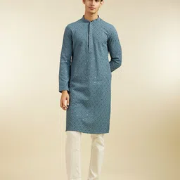 Diwas by Manyavar Men Embroidered Sequinned Kurta-picture-15