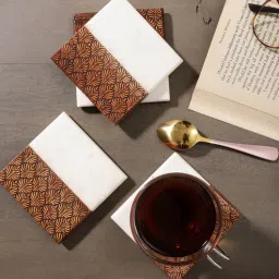 NikkisPride Marble Wooden Coasster set of 4-image-61
