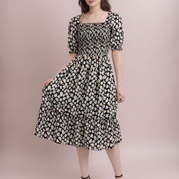 BAESD Floral Print Maxi Midi Dress-image-38
