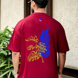 AUSK Men Graphic Printed Round Neck Oversized Longline Cotton T-shirt-image-82