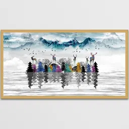 DEKORSTATION Multicoloured 1 Piece Canvas Abstract Wall Paintings-picture-14