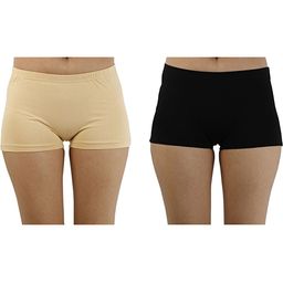 Diving Deep Women Pack of 2 Cotton Low Rise Boy Shorts Briefs-image-81