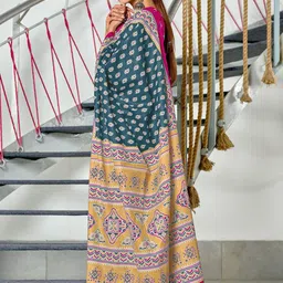 Pandadi Saree Ethnic Motifs Block Print Sarees image 4
