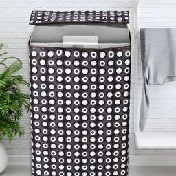 LooMantha Grey & White Printed Top Load Fully Automatic Washing Machine Cover-image-54