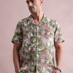FILORI Men Classic Floral Printed Casual Shirt-image-96
