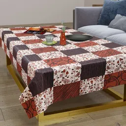 LooMantha Brown & Black Floral Printed Waterproof 2-Seater Table Cover-picture-52