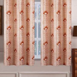 Aura Orange & Red Set of 4 Floral Room Darkening Window-image-31