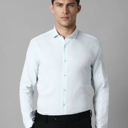 Louis Philippe Ath.Work Men Super Slim Fit Vertical Striped Spread Collar Casual Shirt-image-42