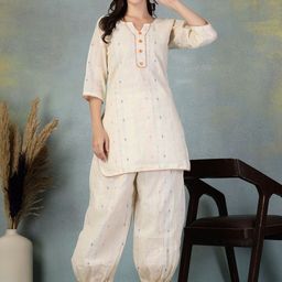Clora Creation Embroidered Pure Cotton Kurta With Salwar-43