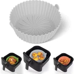 Air Fryer Liner || Nonstick Washable Silicone Air Fryer Basket & Baking Tray Airfryer Tray-36