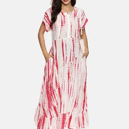 Nejo Women Striped Printed Maternity A-Line Midi Dress-picture-23