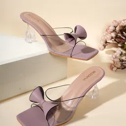 MOZAFIA Women Bow Detail Block Heel Sandals-image-35