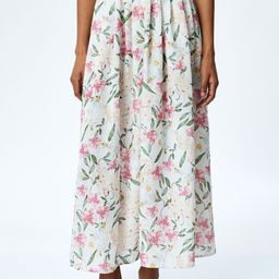 Koton Women Floral Printed Flared Midi Skirt-image-40