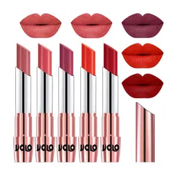 VOLO Set Of 5 Creme Matte Lipstick-3.5 g Each-32-37-38-39-40-image-67