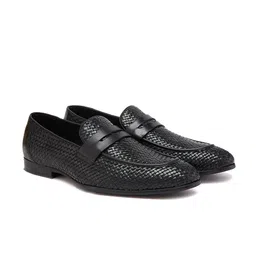 Regal Men Woven Design Leather Formal Slip-Ons-picture-37