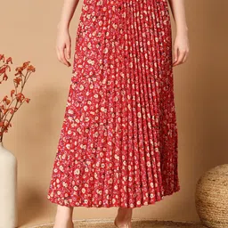 OTABU Printed A-line Maxi Skirts-picture-7