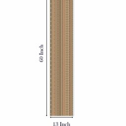 STITCHNEST Brown And Black Geometric Printed Table Runner image 5