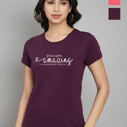 Trend Level Women 2 Applique T-shirt-96
