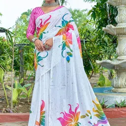 Suha Multi Pure Cotton Printed Bagru Sarees-picture-42