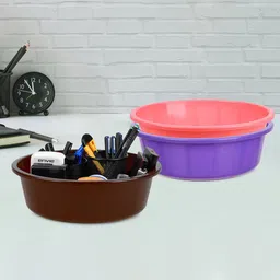 Kuber Industries Purple Set of 3 Regular Desk Organiser Organisers-57