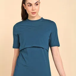 House Of Zelena Women Solid Round Neck Maternity Top-picture-12