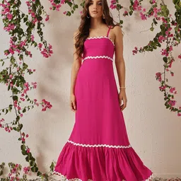 CORSICA Women Solid Maxi Dress-picture-15