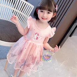 YK Floral Print Flutter Sleeve Fit & Flare Dress-image-68
