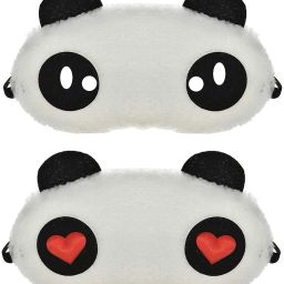 Panda Eye Mask Slip Night Sleep Eye White And Black Super Soft & Smooth Travel Masks for Men Women Girls Boys Kids (Panda) Pack of 2-image-33