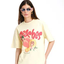 Bonkers Corner Women Printed Drop-Shoulder Sleeves T-shirt-image-61