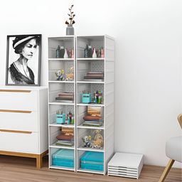 Myntra Elegant Homes White 2 Pieces 6-Tier Drawer Organisers-image-37