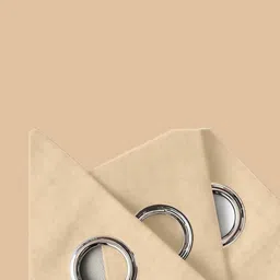 Lunar Days Beige Polyester Window Curtains image 4