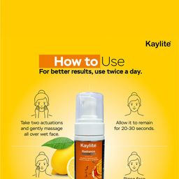Kaylite Set Of 2 Radiance Foaming Face Wash With Glutathione & Vitamin E - 100 ml Each image 2