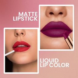RED 4 Double Matt 2 In 1 Liquid Lipstick - 8 g - Shade Number - 133 image 3