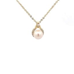 EZURR Women Gold Plated Sterling Silver And Cubic Zirconia Pendant And Chain-image-18