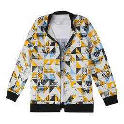 CAVIO Boys Geometric Reversible Jacket & T-Shirt-image-38