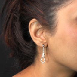 Sterling Spear Silver Earrings for women & girls with 925 stamped Zircon Sterling Silver Drops & Danglers-image-67