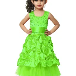 Shahina Fashion Girls Self Design Fit and Flare Maxi Dress-picture-10