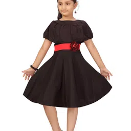 BAESD Puff Sleeve Fit & Flare Dress-picture-38