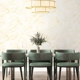 Fedora Wallpapers Stepping Marble Beige & White 3D Abstract Printed Waterproof Wallpaper-1