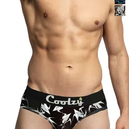 COOLZY Pack Of 3 Printed Mid-Rise Basic Briefs M-RUCPBF3K059-S-34