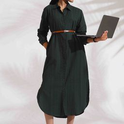 trueBrowns Shirt Midi Dress-image-18