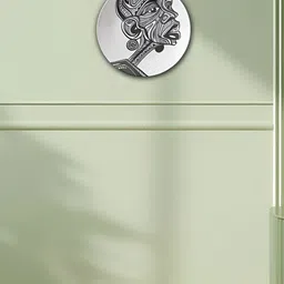 THE QUIRKY HOME White & Black Printed Ceramic Wall Decor-image-70