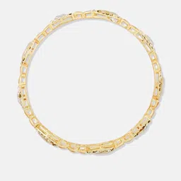 Anouk Set of 2 Gold Plated & Kundan Stone Studded Floral Shaped Bangles image 4