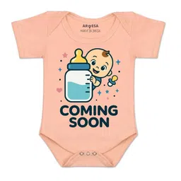 Arvesa Kids-Unisex Peach Cotton Rompers-picture-27